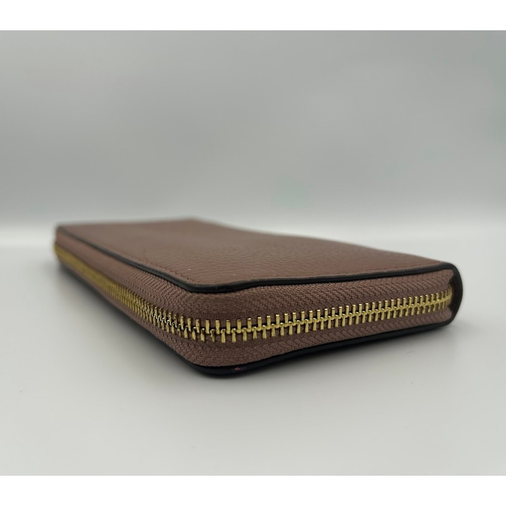 Michael Kors Jet Set Travel Zip Around Continental Pebbled Leather Wallet Tan‎ - Picture 4 of 10